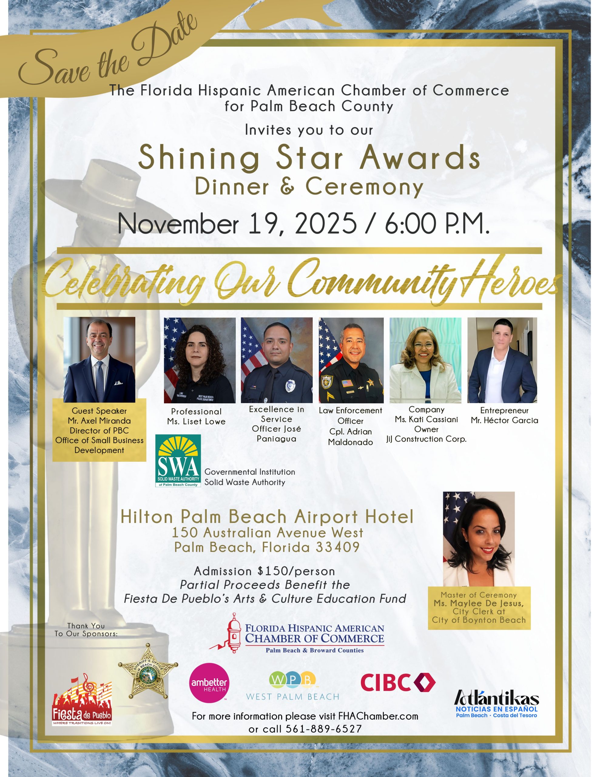 Shining Star Awards Dinner & Ceremony 2025 Save the Date Awardees Hispanic Heritage Awards 2025